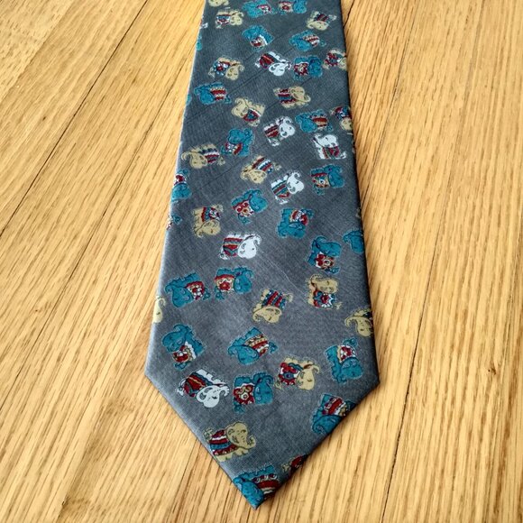 Vintage Thai Elephant Silk Neck Tie T. Shinawatra Made in Thailand Necktie - Picture 5 of 12